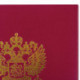 Папка адресная бумвинил бордовый, "Герб России", формат А4, STAFF, 129576