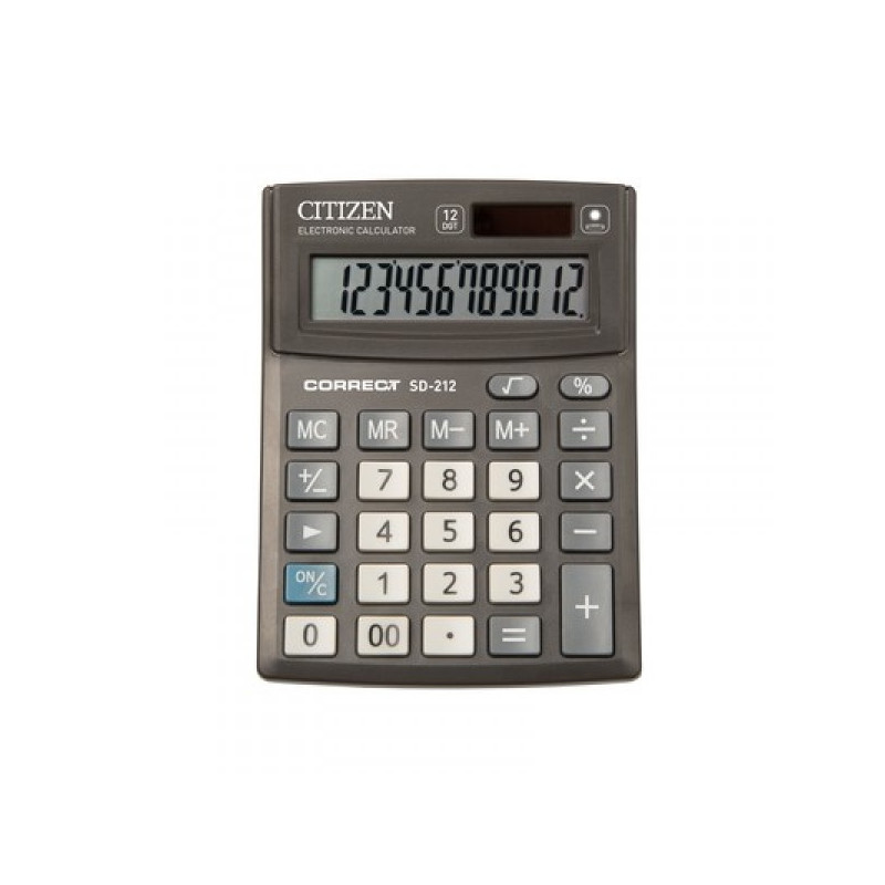 Калькулятор настольный CITIZEN Correct настольный SD-212 12 разрядный черный
