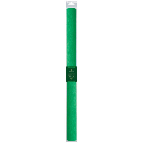Бумага крепированная Greenwich Line, 50*250см, 32г/м2, зеленая, в рулоне, пакет с европодвесом
