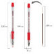 Ручка шариковая красная 0,35мм 0,7мм, манжетка, масляная, BRAUBERG "Model-XL" ORIGINAL