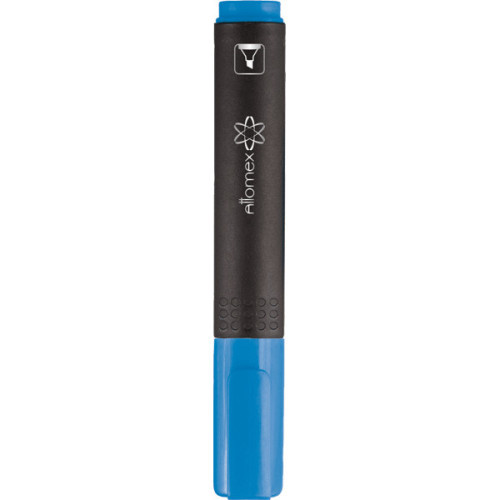 Тестовыделитель Attomex круглый корпус с клипом, скошенный наконечник, ширина линии 1-4 мм, голубой