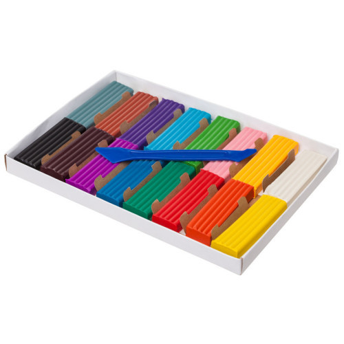 Пластилин 16 цв. 320гр Hatber со стеком-Ушастики-