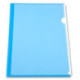 Папка-уголок пластик А4+, 1 отделение, 150 мкм, прозрачная, синий PROOFFICE