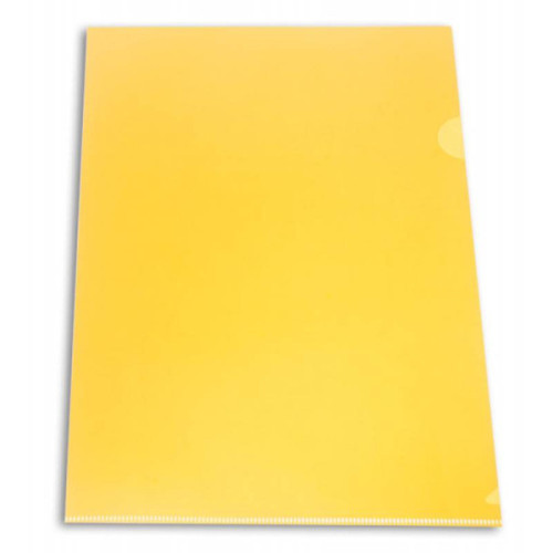 Папка-уголок пластик А4+, 1 отделение, 180 мкм, непрозрачная, желтый PROOFFICE