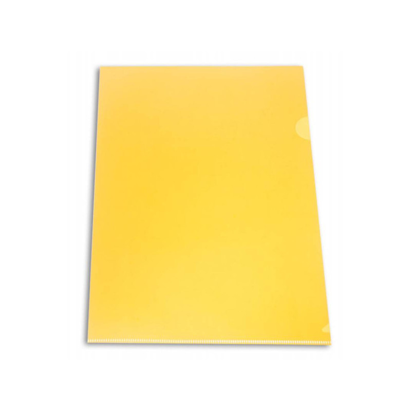 Папка-уголок пластик А4+, 1 отделение, 180 мкм, непрозрачная, желтый PROOFFICE