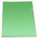 Папка-уголок пластик А4+, 1 отделение, 180 мкм, прозрачная, зеленый PROOFFICE