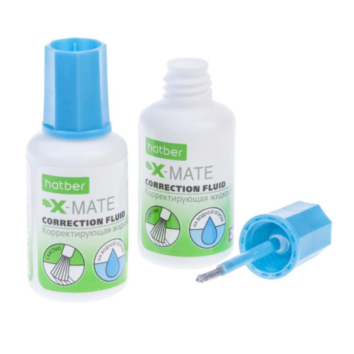 Корректирующая Жидкость Hatber X-Mate на водной основе 20ml с кисточкой