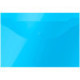Папка-конверт на кнопке OfficeSpace  А4, 120мкм, синяя