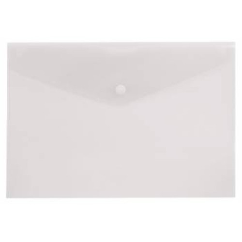 Папка-конверт на кнопке, А4+, 150 мкм, пластик, бесцветный PROOFFICE