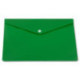 Папка-конверт на кнопке, А5+, 180 мкм, пластик, зеленый PROOFFICE