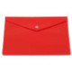 Папка-конверт на кнопке, А5+, 180 мкм, пластик, красный PROOFFICE