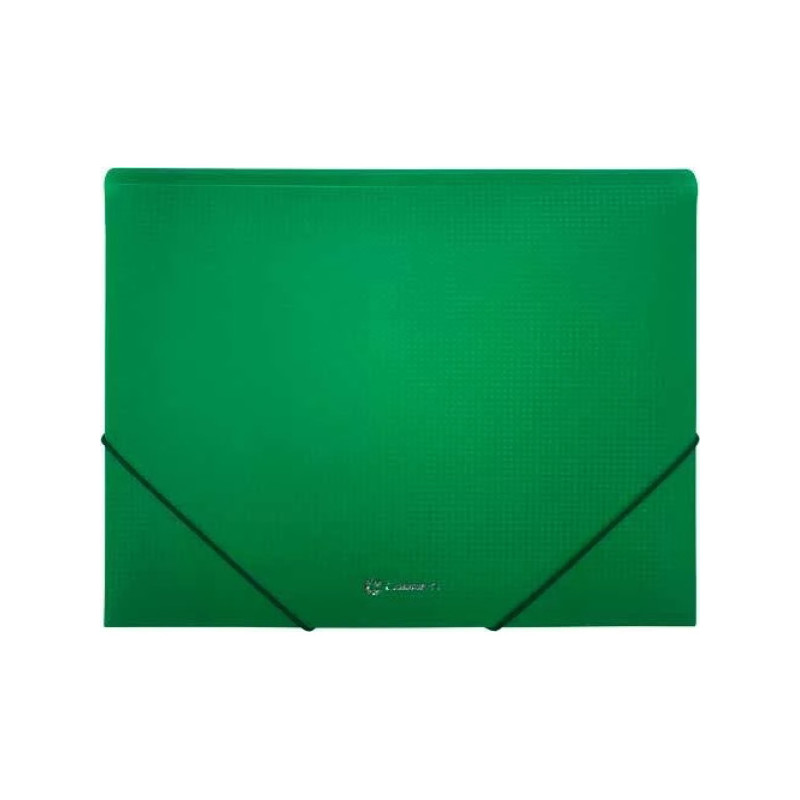 Папка на резинке А4, 600мкм, 37 мм, 100 листов, пластик, зеленая, резинка по углам ,Lamark
