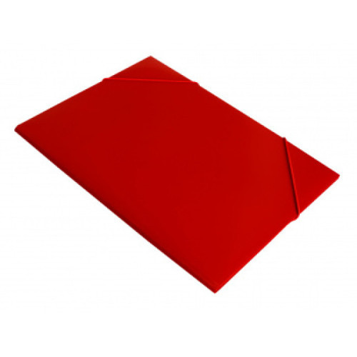 Папка на резинке, А4, 700мкм, 15мм, пластик, резинка по углам, красная  PROOFFICE