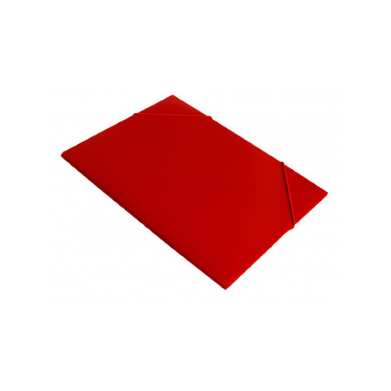 Папка на резинке, А4, 700мкм, 15мм, пластик, резинка по углам, красная  PROOFFICE