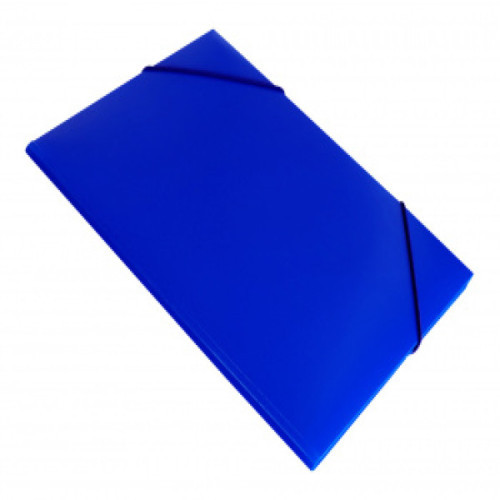 Папка на резинке, А4, 700мкм, 15мм, пластик, резинка по углам, синяя PROOFFICE