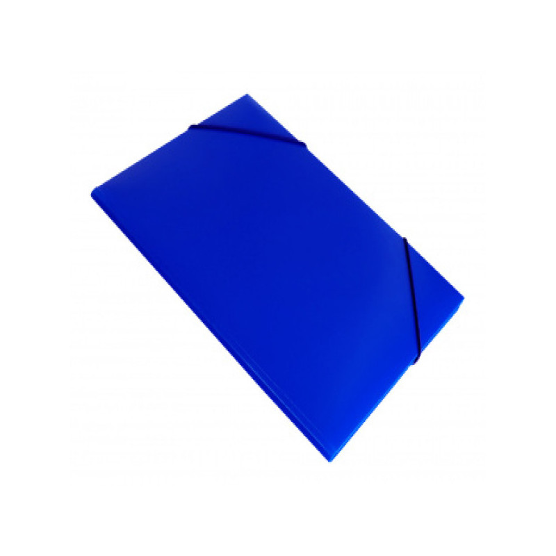 Папка на резинке, А4, 700мкм, 15мм, пластик, резинка по углам, синяя PROOFFICE
