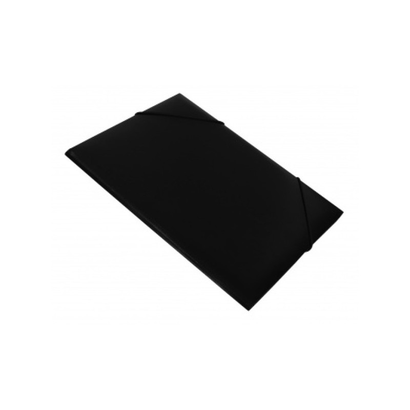 Папка на резинке, А4, 700мкм, 40мм, пластик, резинка по углам, черная PROOFFICE