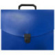 Папка-портфель 1 отделение, 320х240х30 мм, пластик, 600 мкм, синий, пластиковые замок и ручка, DOLCE COSTO
