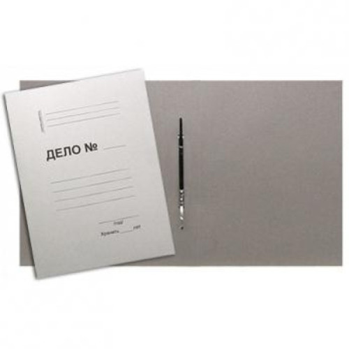 Папка-скоросшиватель Дело, А4, 240г/м2, картон мелованный, белая