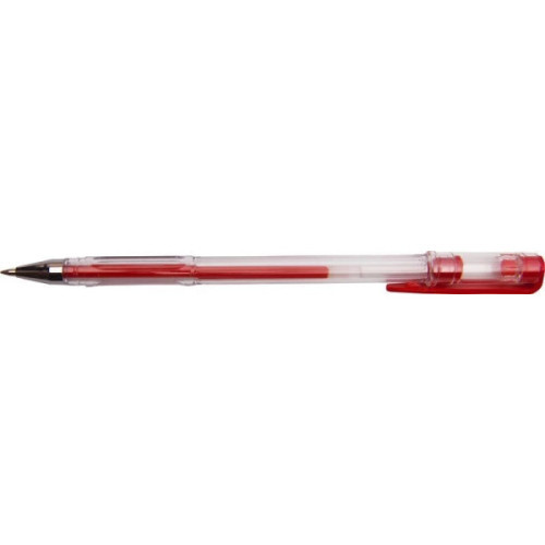 Ручка гелевая красная, 0,5 мм, 0,7 мм, корпус прозрачный, DOLCE COSTO