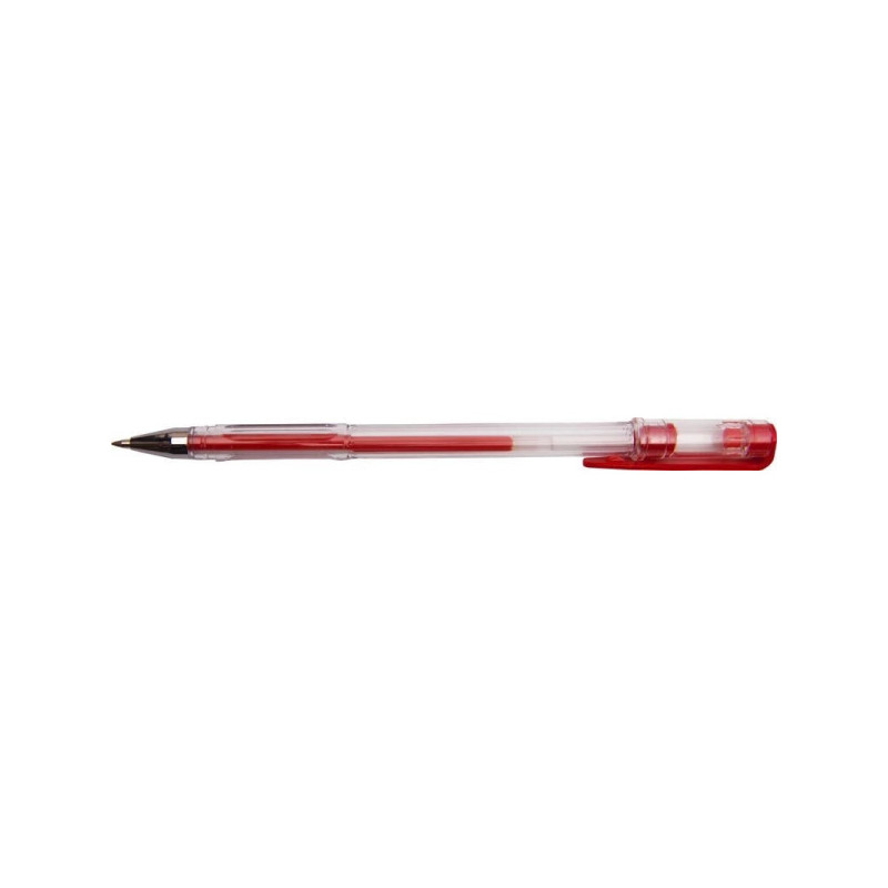 Ручка гелевая красная, 0,5 мм, 0,7 мм, корпус прозрачный, DOLCE COSTO