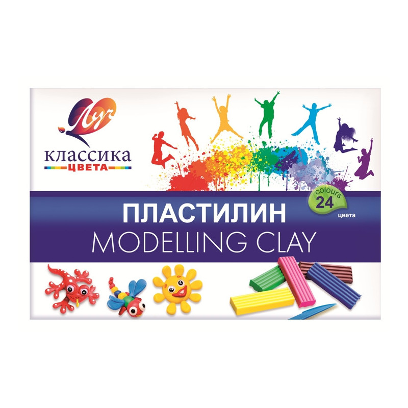 Пластилин Классика 24 цв., стек, 480 г.