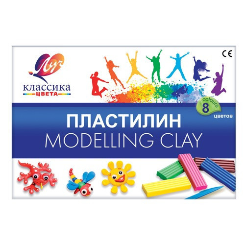 Пластилин Классика 8 цв.,стек,160 г.