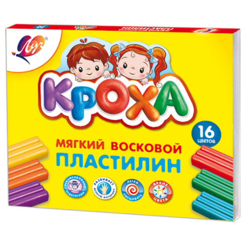 Пластилин мягкий "Кроха" 16 цв.