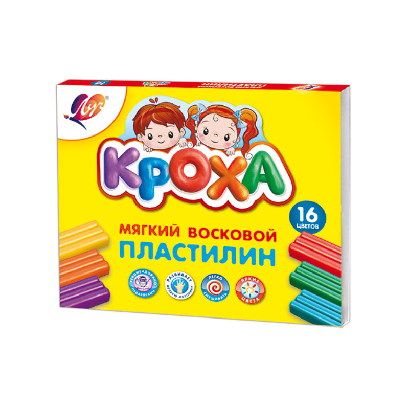 Пластилин мягкий "Кроха" 16 цв.
