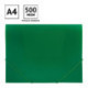 Папка на резинке OfficeSpace А4, 500мкм, зеленая