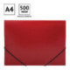 Папка на резинке OfficeSpace А4, 500мкм, красная