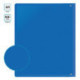 Папка на 2-х D-кольцах Бюрократ -0840/2DBLU A4 пластик 0.8мм кор.40мм внутр. с вставкой синий