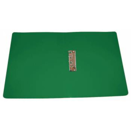 Папка с зажимом боковым, А4+, 500 мкм, пластик, зеленая PROOFFICE