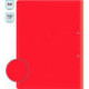 Папка с зажимом боковым, А4+, с карманом, пластик, красная PROOFFICE