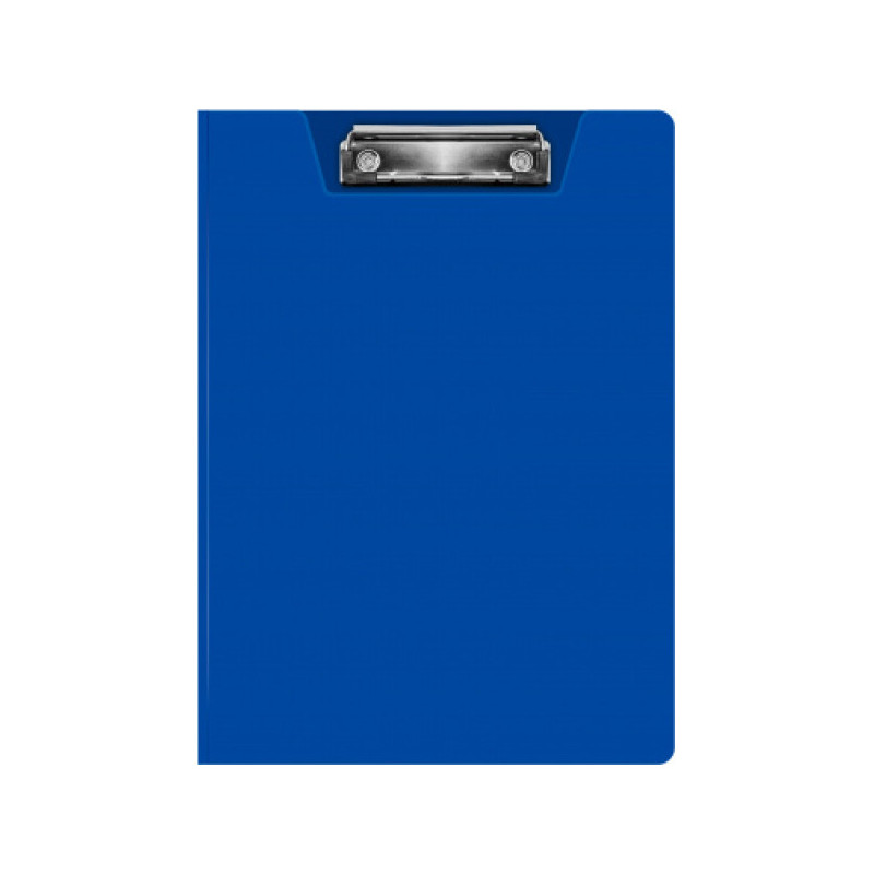 Папка-планшет, с крышкой, А4+, 1,5мм, верхний зажим, пластик, синяя PROOFFICE