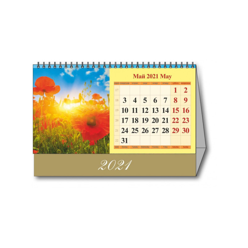 Календарь-домик настольный 2021,Гармония природы,1спир,200х140, 0900004