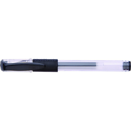 Ручка гелевая DOLCE COSTO, прозр.корпус с рез.держателем, черная, 0,5 мм
