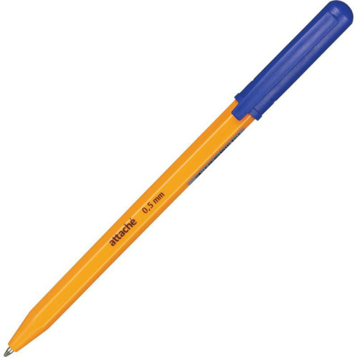 Ручка шариковая автоматическая, синяя, 0,5 мм,  Attache Economy