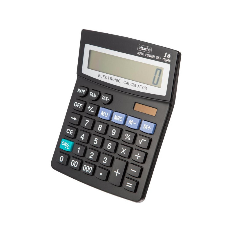Калькулятор ПОЛНОРАЗМЕРНЫЙ Attache ATC-222-16F 16 разрядный черный