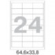 Самоклеящиеся этикетки Office Label 64,6х33,8 мм /24 шт. на листе А4 (100 л)