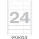 Самоклеящиеся этикетки Office Label 64,6х33,8 мм /24 шт. на листе А4 (100 л)
