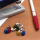 Кнопки канцелярские BRAUBERG металлические цветные 10 мм 50 штук 220554