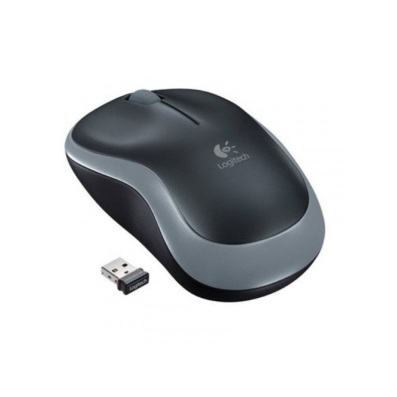 Мышь компьютерная Logitech Wireless Mouse M185 серо-черная