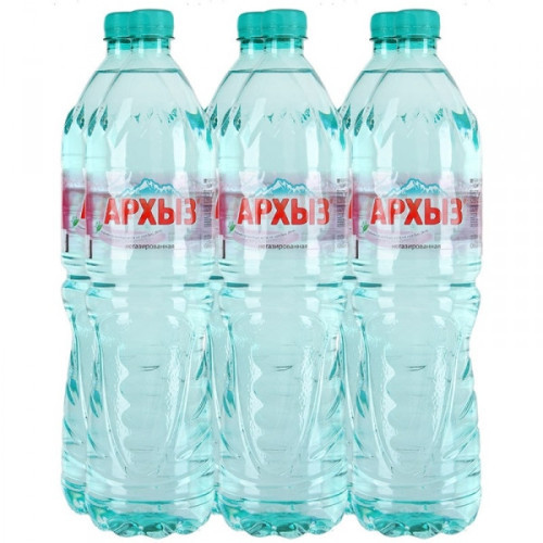 Вода минеральная Архыз негазированная 1,5 литра 6 штук в упаковке