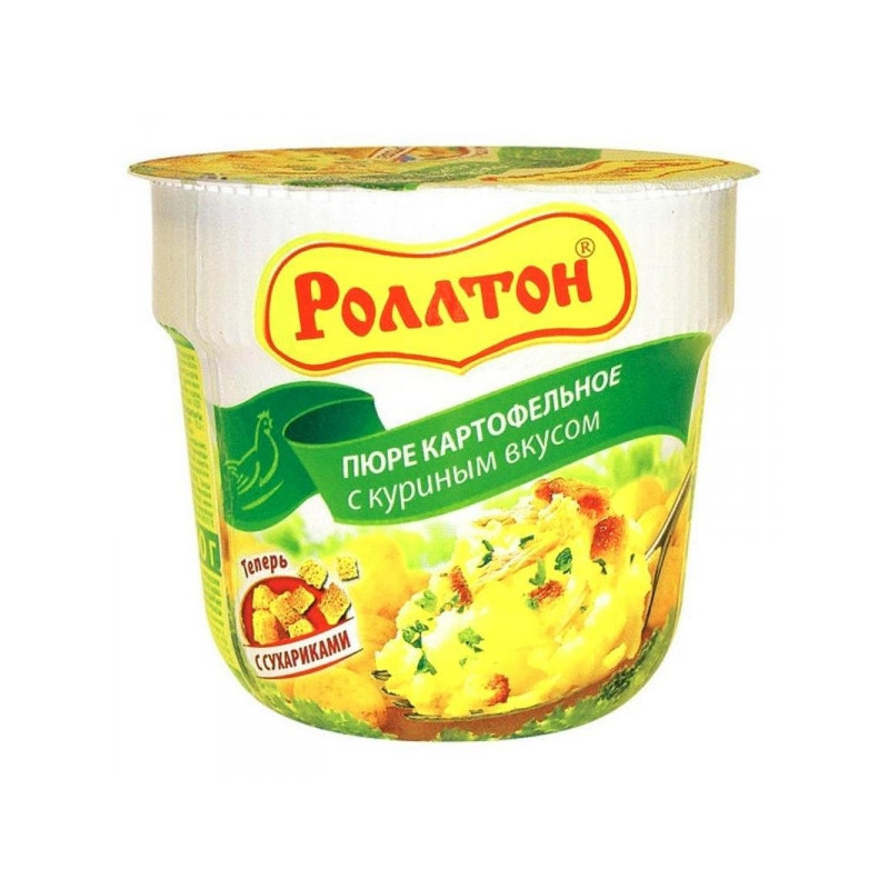 Пюре картофельное Роллтон куриное 24 штуки по 40 грамм