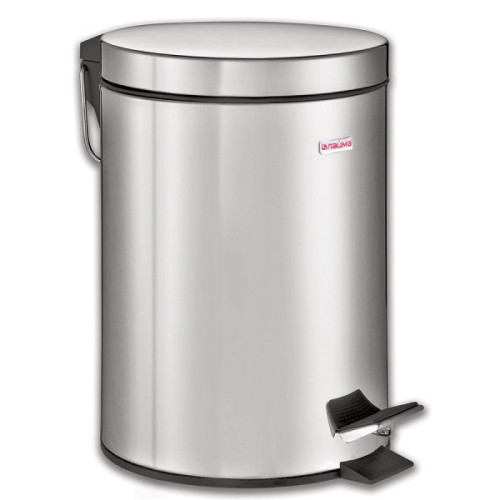 Ведро мусорное с педалью 20 л, зеркальное, нержавеющая сталь, ЛАЙМА Classic