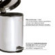Ведро мусорное с педалью 20 л, зеркальное, нержавеющая сталь, ЛАЙМА Classic