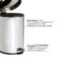 Ведро мусорное с педалью 20 л, зеркальное, нержавеющая сталь, ЛАЙМА Classic