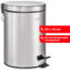 Ведро мусорное с педалью 20 л, зеркальное, нержавеющая сталь, ЛАЙМА Classic