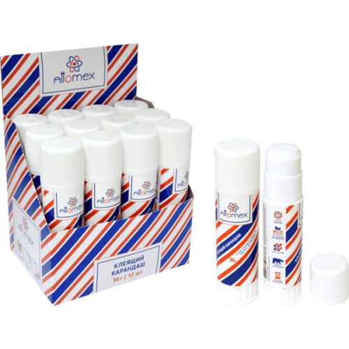 Клей-карандаш 36г, PVA-основа, Attomex